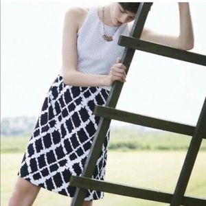 Tabitha Mixed Media Sleeveless Aline Dress